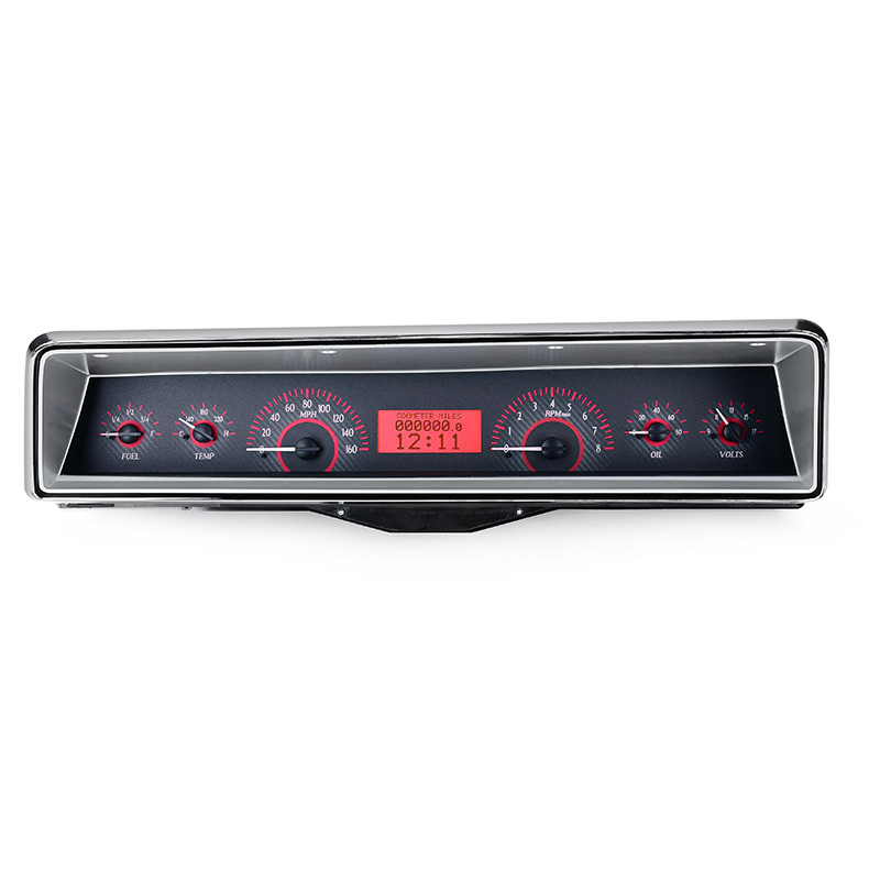 1966-67 Chevy Nova VHX System， Carbon Fiber Face - Red Display-